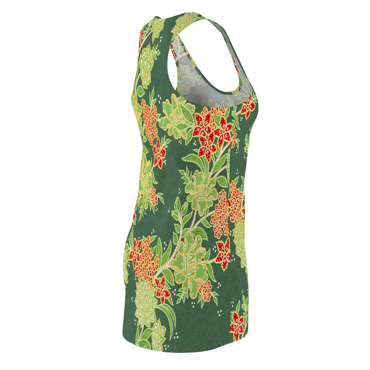 Green Floral Racerback Dress | Comfort Sports Dress