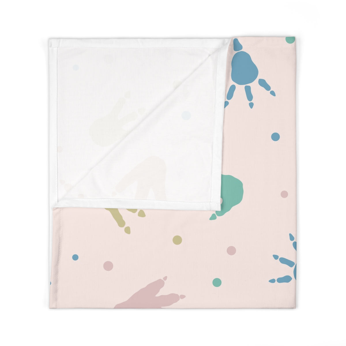 Pastel Dinosaur Footprint Baby Swaddle Blanket – Soft Colorful Dino Wrap