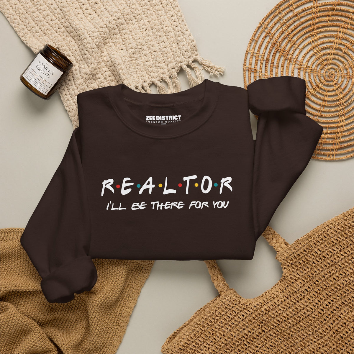 Realtor Friends TV Show Typography Graphic Sweatshirt