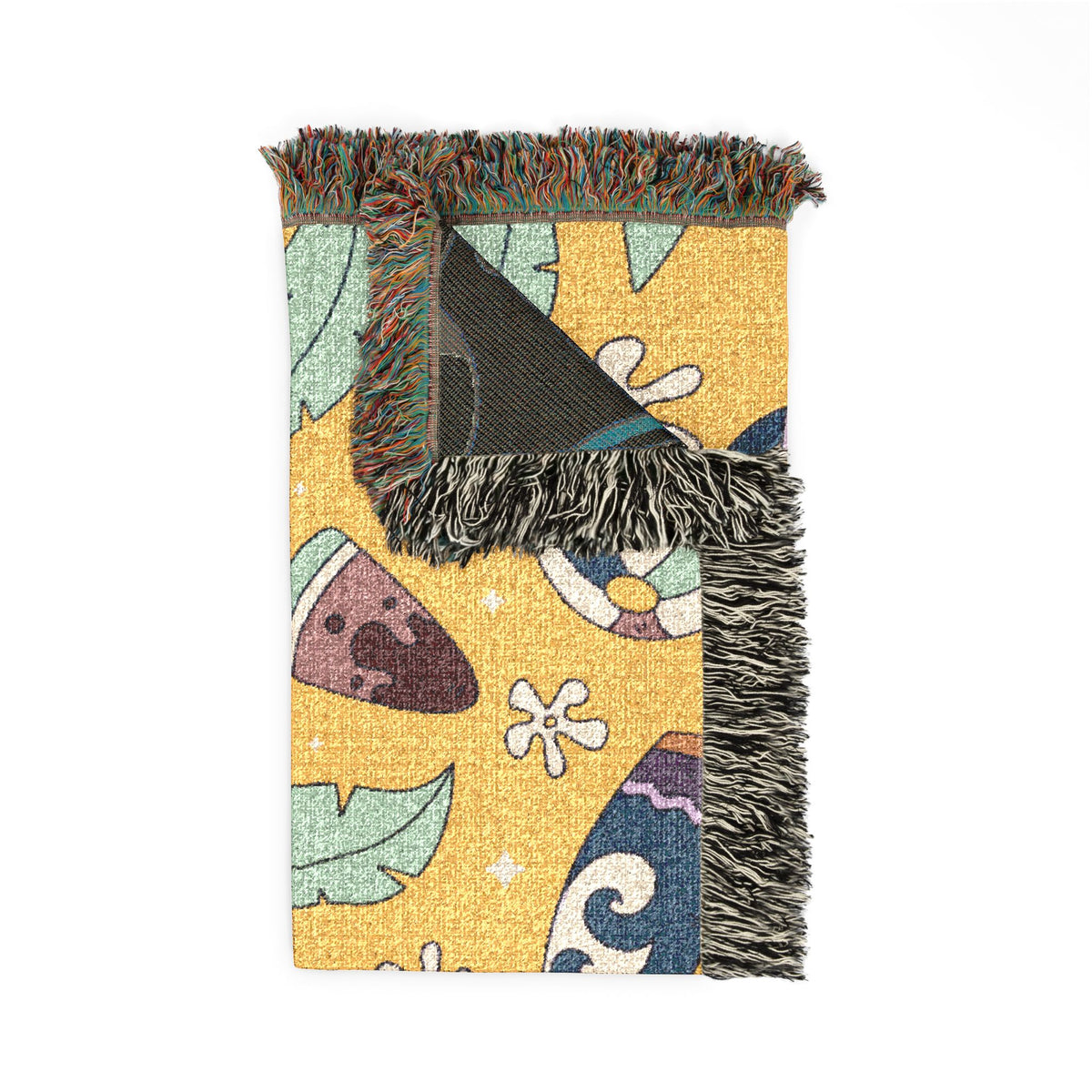 Sunny Surf & Summer Vibes Woven Throw Blanket