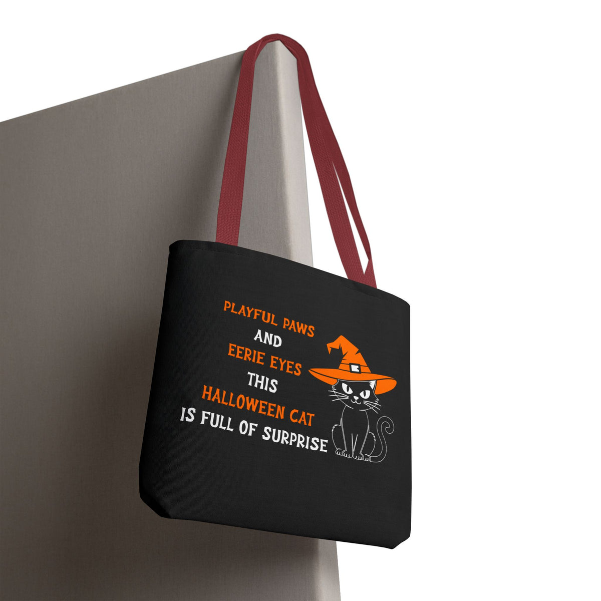 Halloween Cat Tote Bag — "Playful Paws and Eerie Eyes" Trick-or-Treat Reusable Shopper